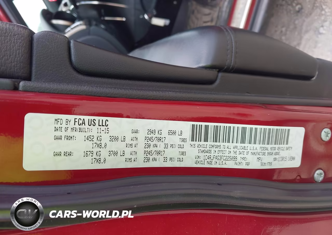 2015 Jeep Grand Cherokee Laredo VIN:1C4RJFAG3FC225099 - 9