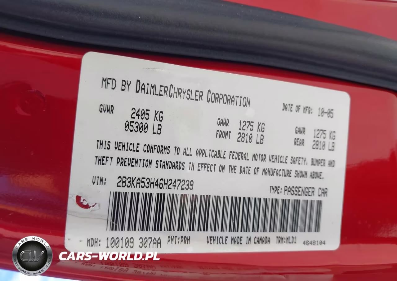 2006 Dodge Charger Rt VIN:2B3KA53H46H247239 - 9