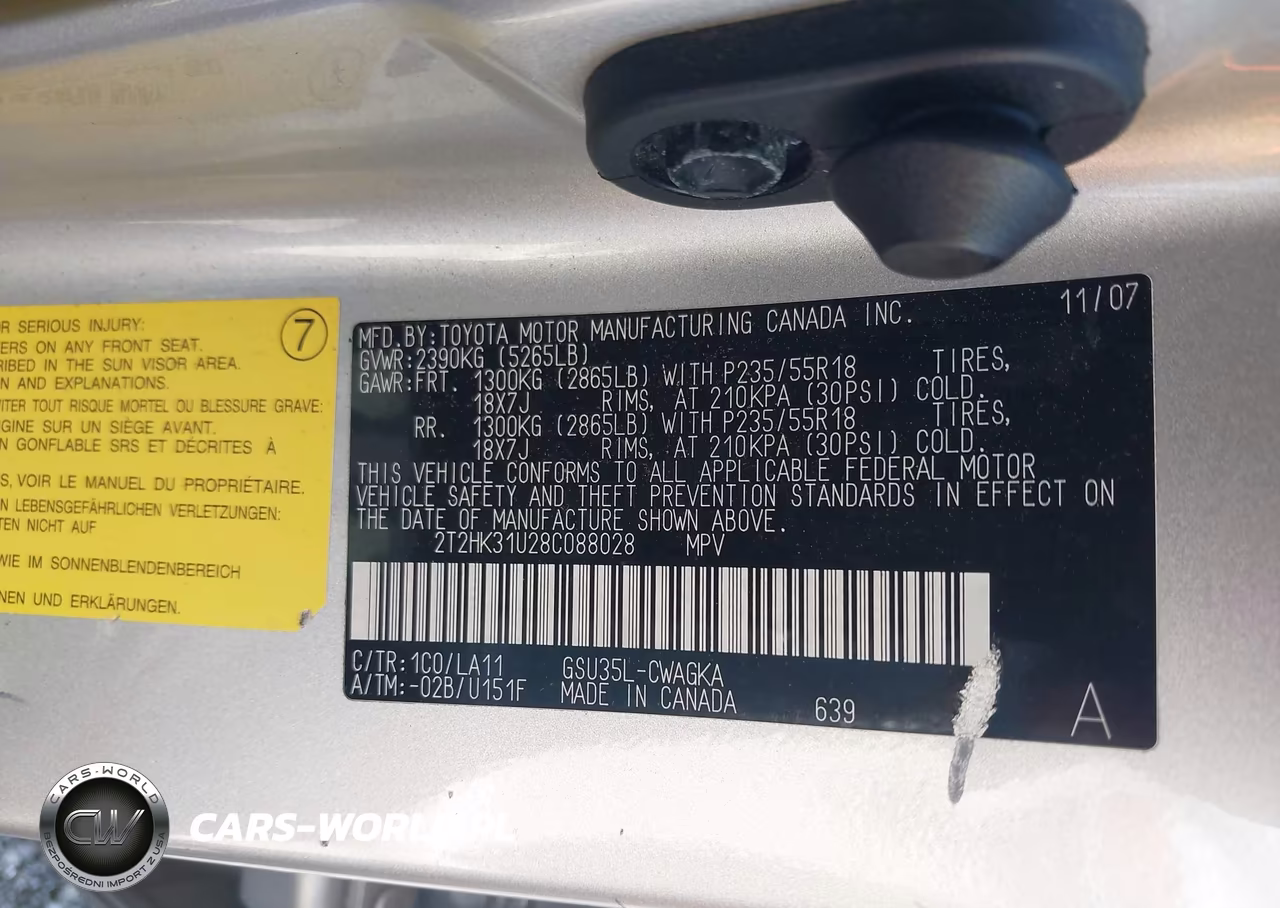 2008 Lexus Rx 350 VIN:2T2HK31U28C088028 - 9