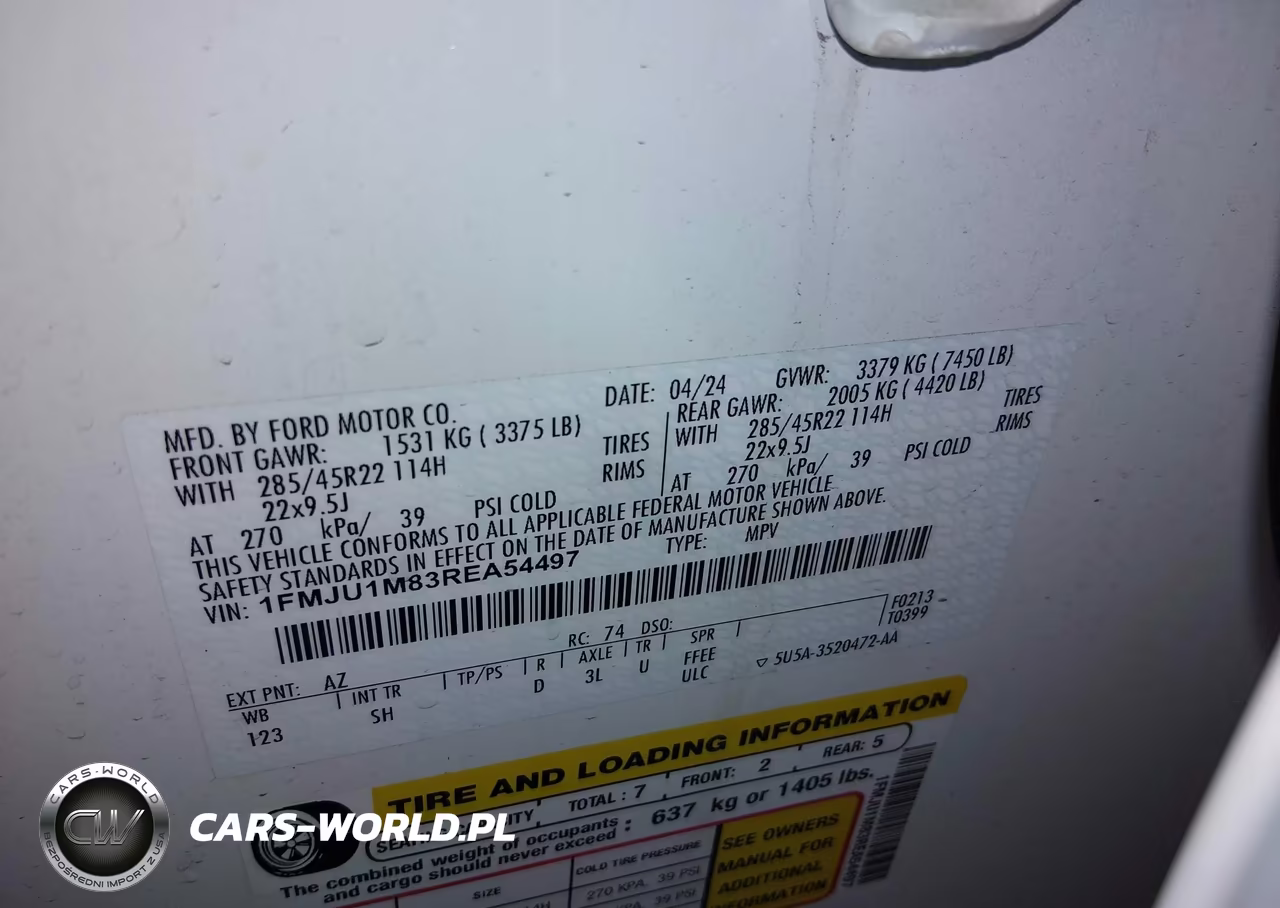 2024 Ford Expedition Platinum VIN:1FMJU1M83REA54497 - 9