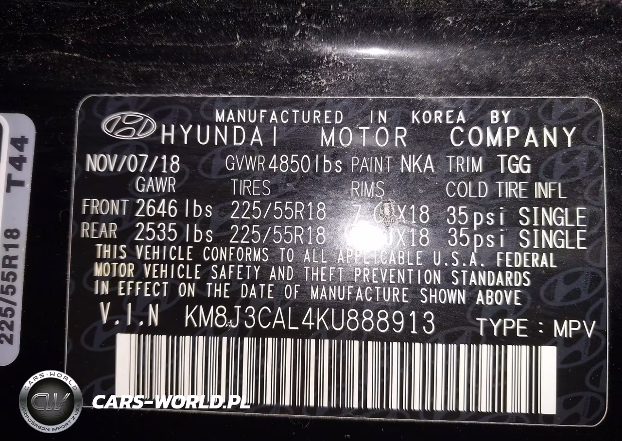 2019 Hyundai Tucson Sel VIN:KM8J3CAL4KU888913 - 9