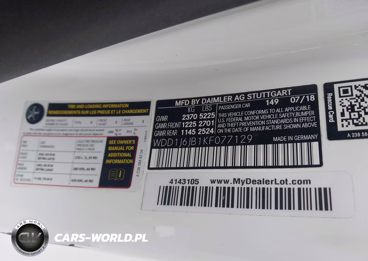 2019 Mercedes-Benz E 450 4Matic VIN:WDD1J6JB1KF077129 - 9