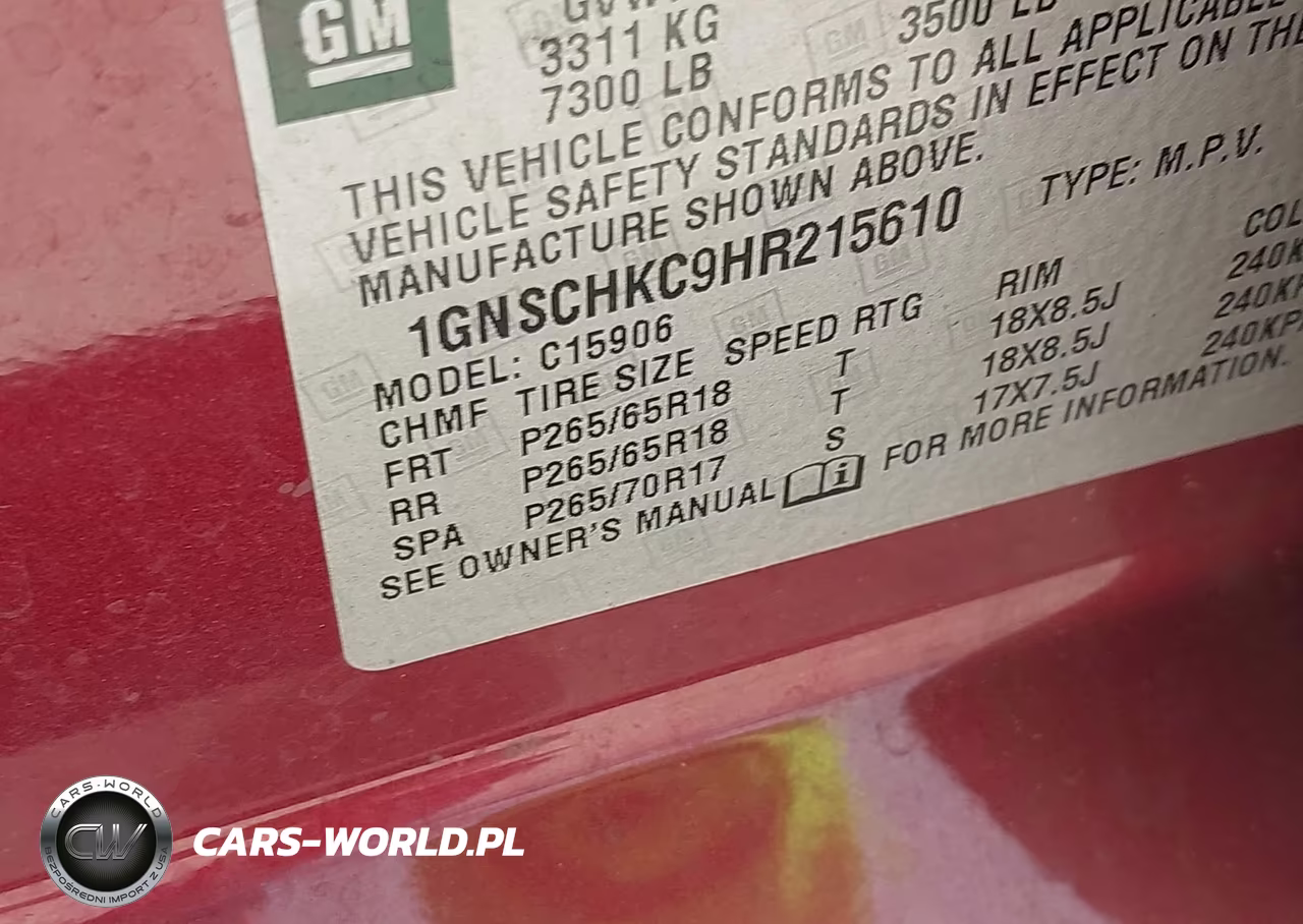 2017 Chevrolet Suburban Lt VIN:1GNSCHKC9HR215610 - 9