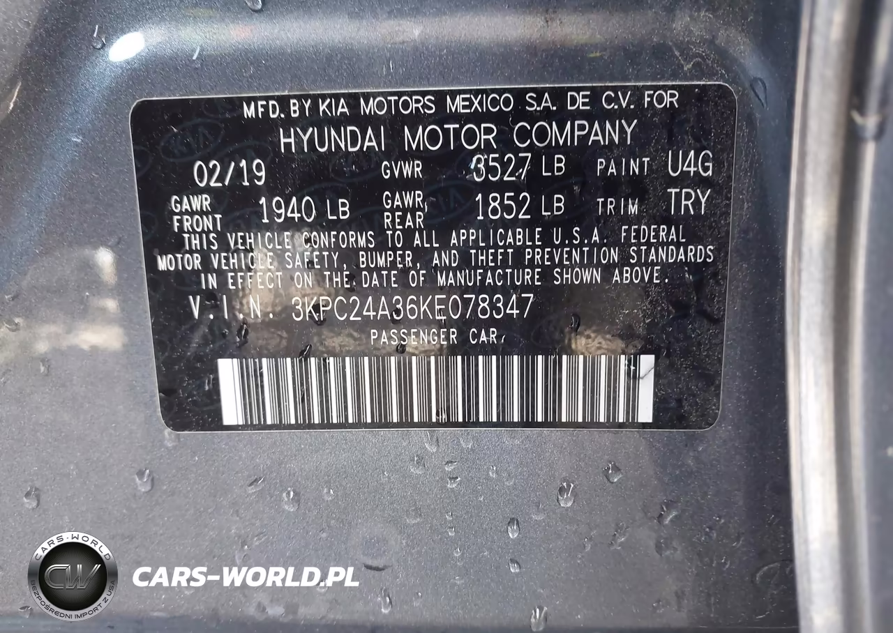 2019 Hyundai Accent Se VIN:3KPC24A36KE078347 - 9