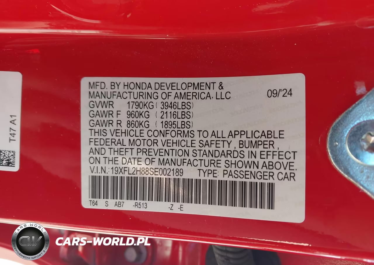 2025 Honda Civic Sedan Sport VIN:19XFL2H88SE002189 - 9
