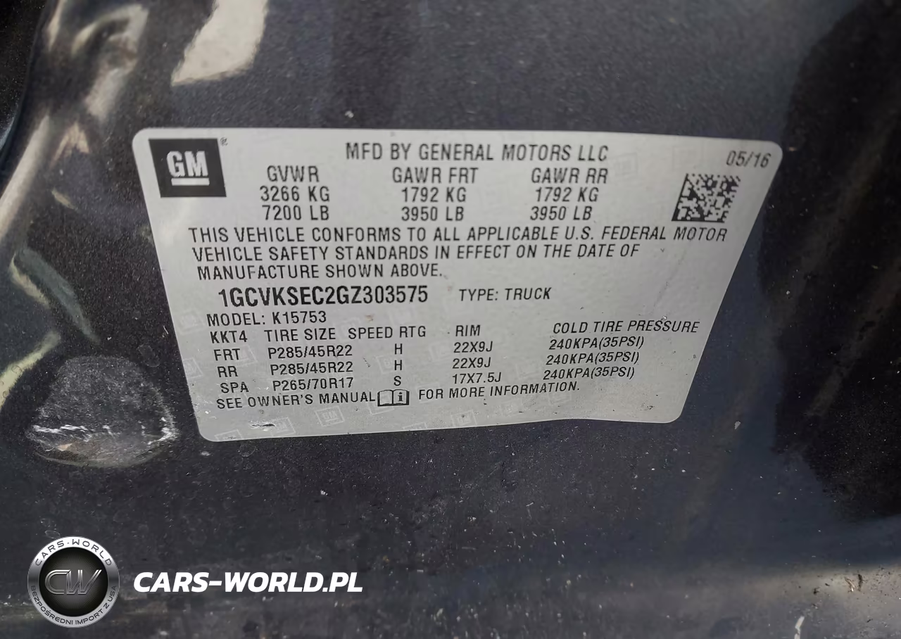 2016 Chevrolet Silverado 1500 2Lz VIN:1GCVKSEC2GZ303575 - 9