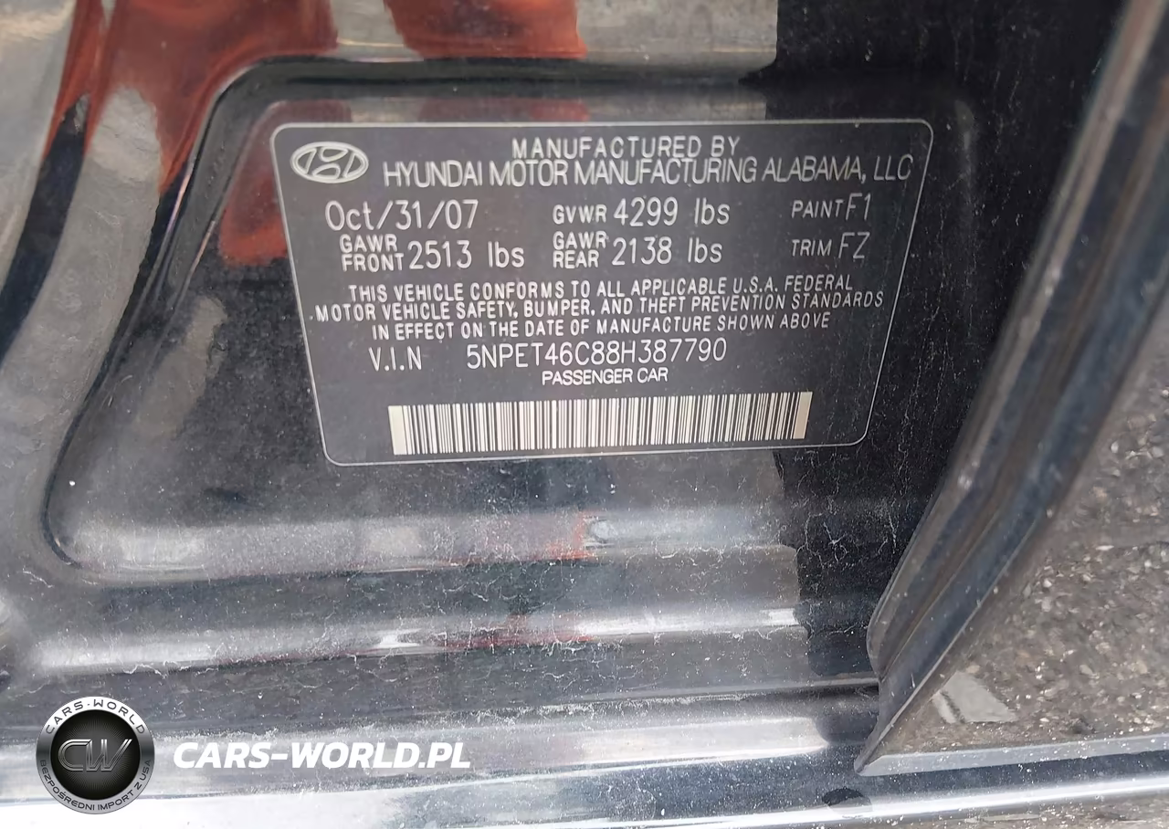 2008 Hyundai Sonata Gls VIN:5NPET46C88H387790 - 9