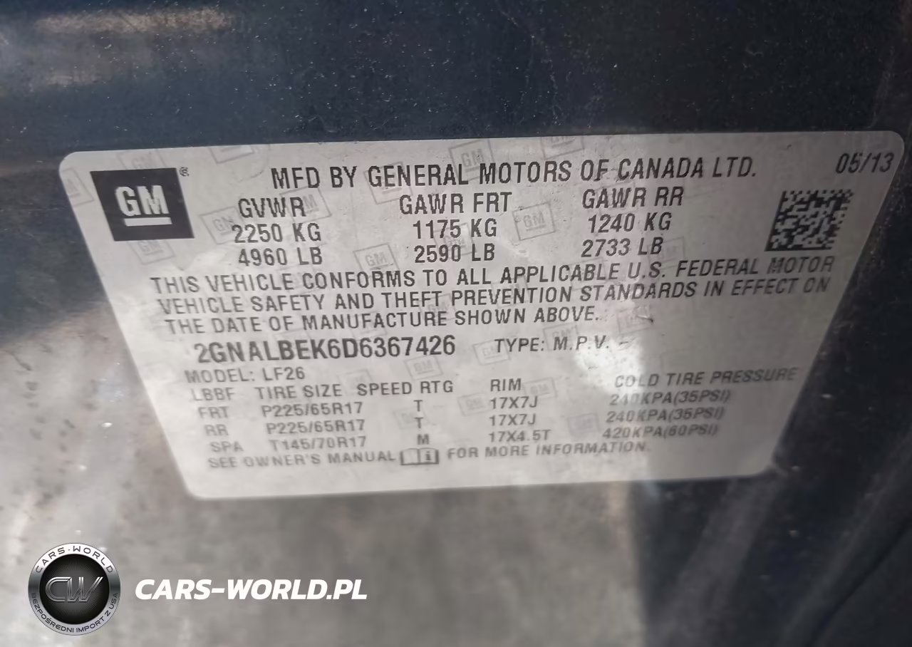 2013 Chevrolet Equinox Ls VIN:2GNALBEK6D6367426 - 9