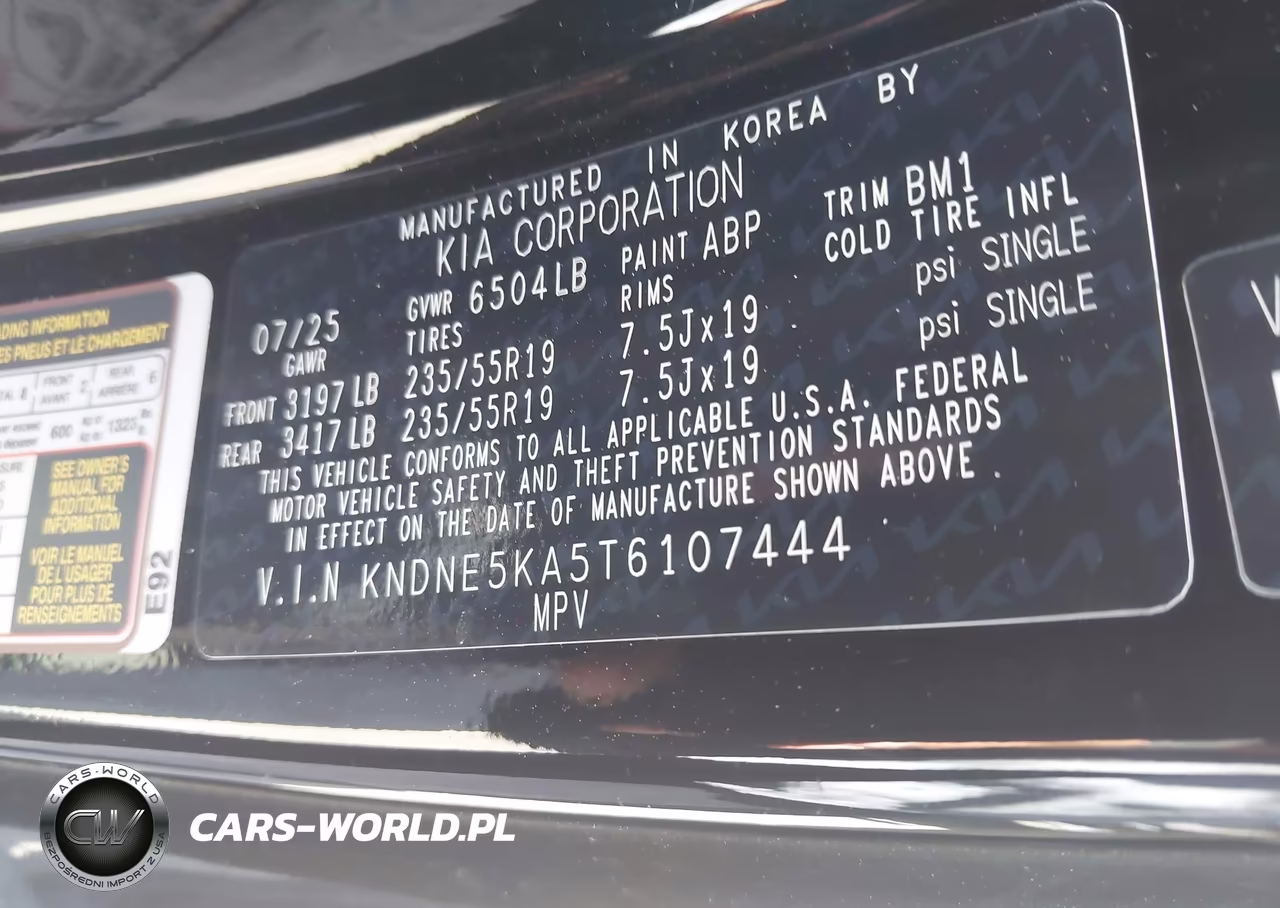 2026 Kia Carnival Mpv Hybrid Sx VIN:KNDNE5KA5T6107444 - 9