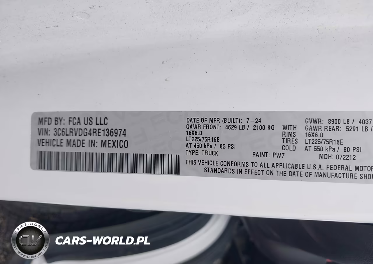 2024 Ram Promaster 2500 Tradesman High Roof 159 Wb W-Pass Seat VIN:3C6LRVDG4RE136974 - 9