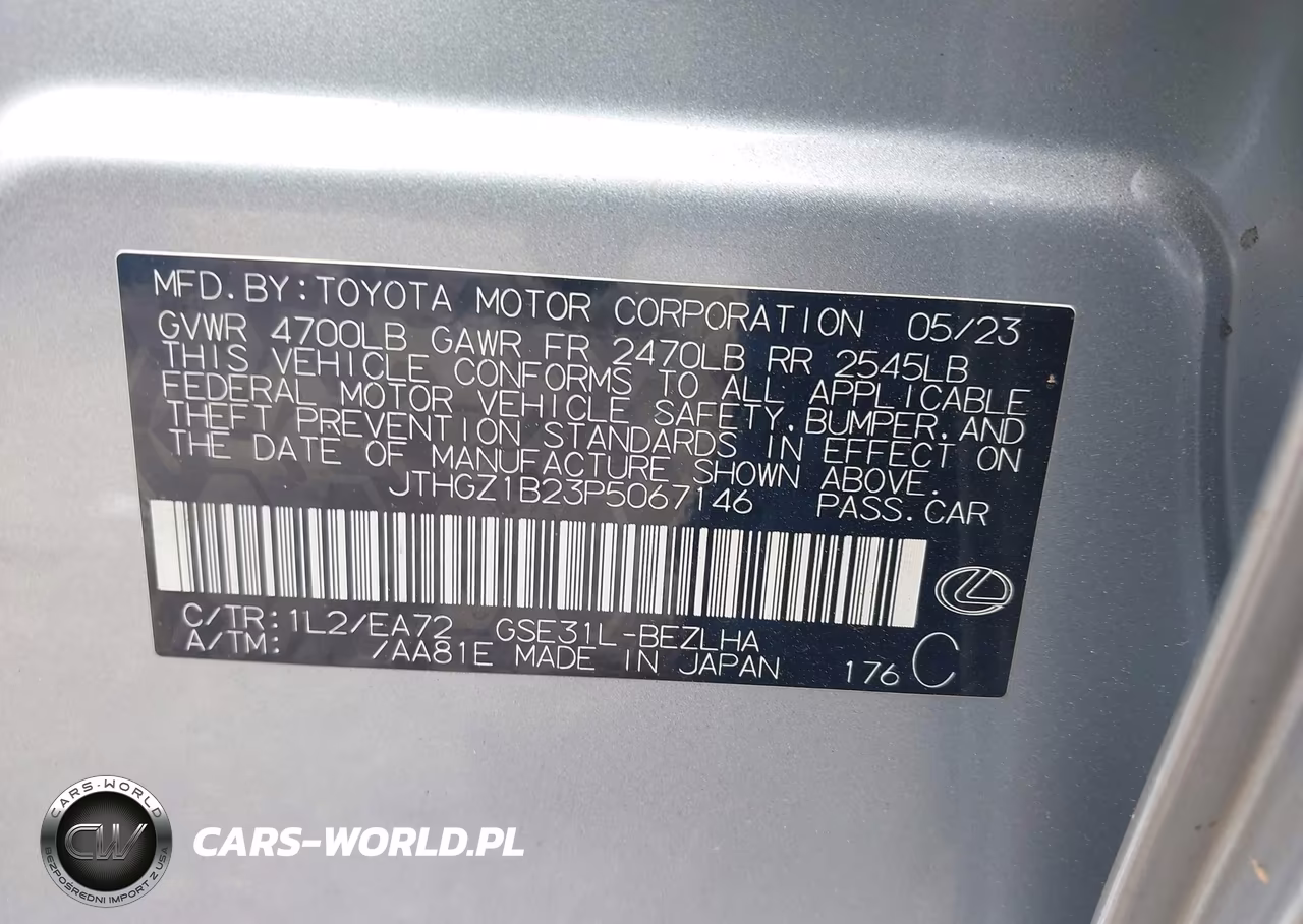 2023 Lexus Is 350 F Sport VIN:JTHGZ1B23P5067146 - 9