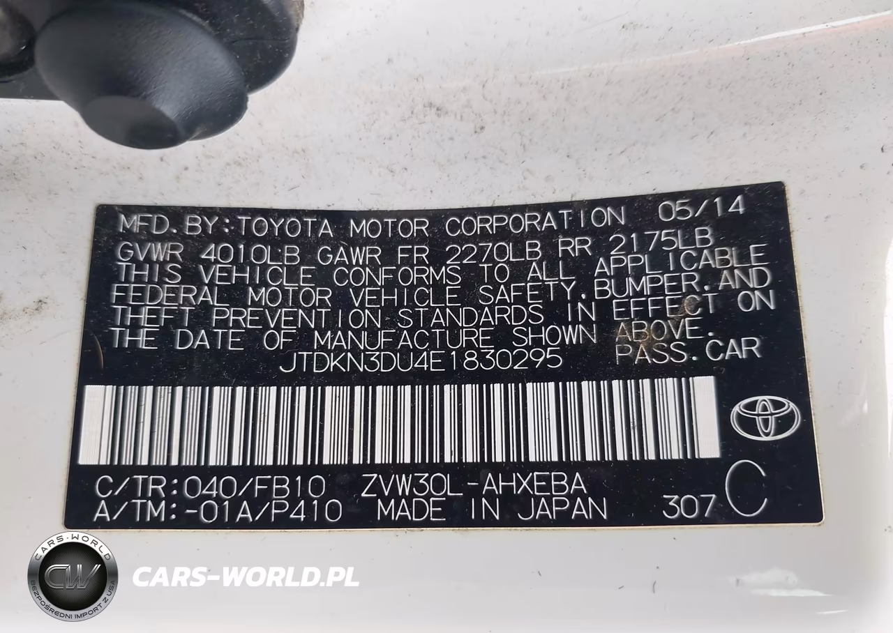 2014 Toyota Prius Two VIN:JTDKN3DU4E1830295 - 9