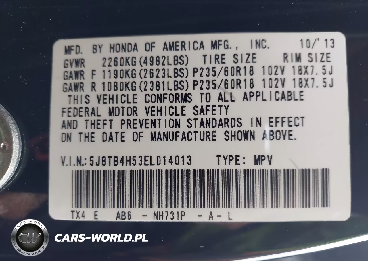 2014 Acura Rdx VIN:5J8TB4H53EL014013 - 9