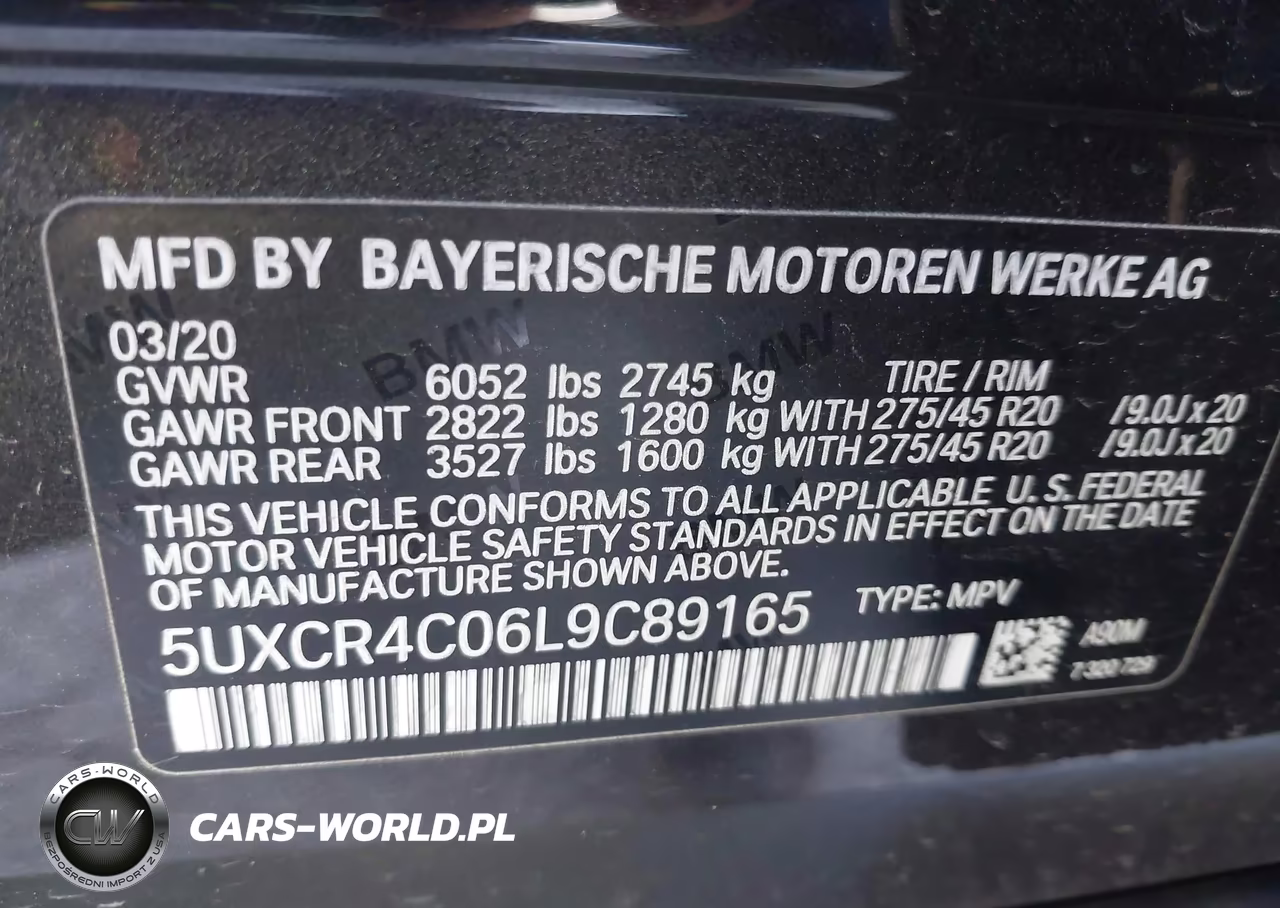 2020 BMW X5 Sdrive40I VIN:5UXCR4C06L9C89165 - 9