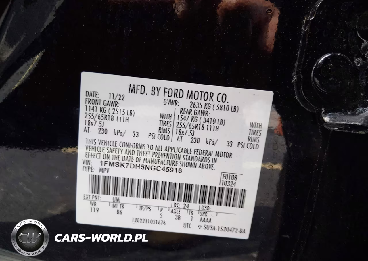 2022 Ford Explorer Xlt VIN:1FMSK7DH5NGC45916 - 9