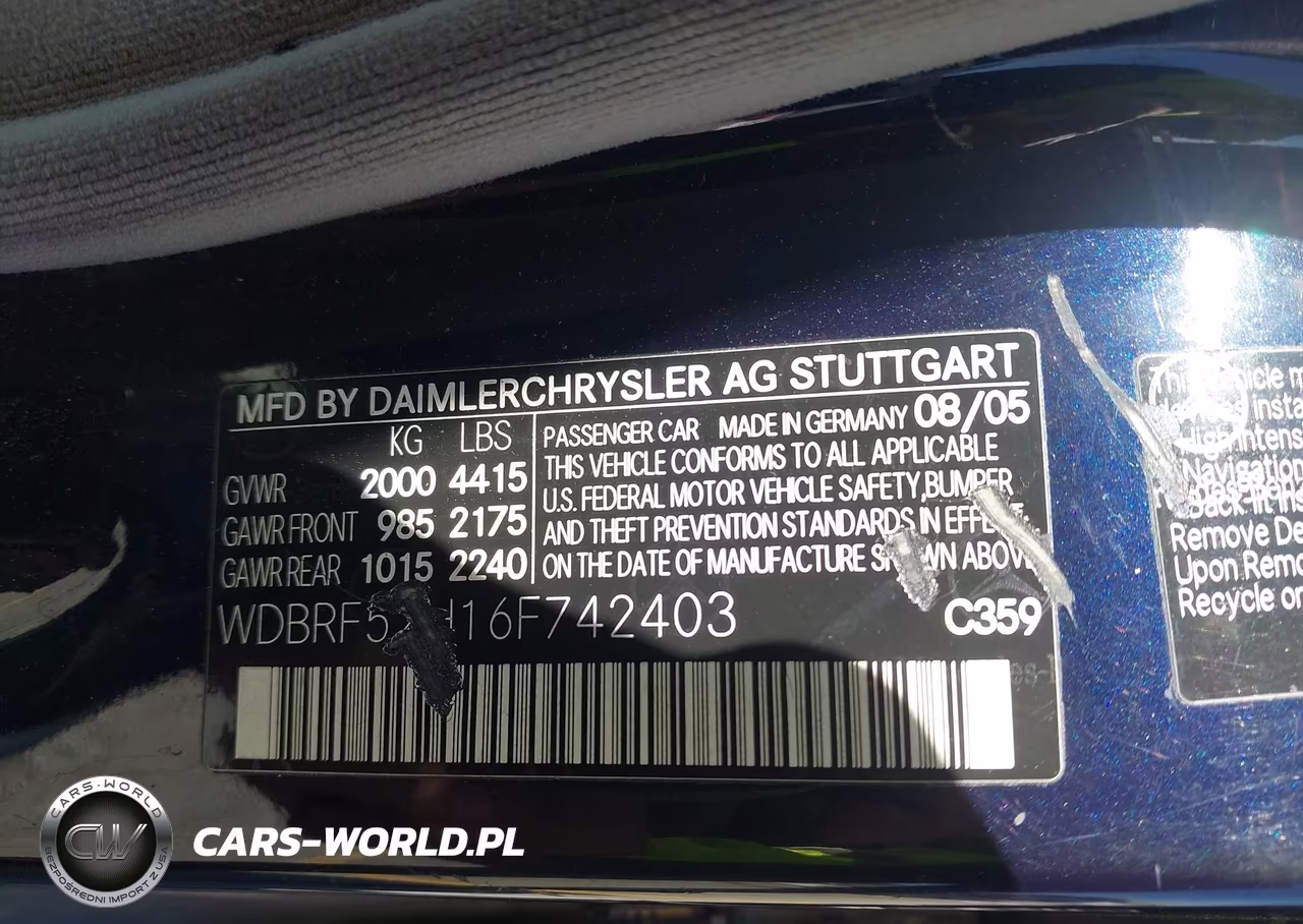 2006 Mercedes-Benz C-Class Sport VIN:WDBRF52H16F742403 - 9