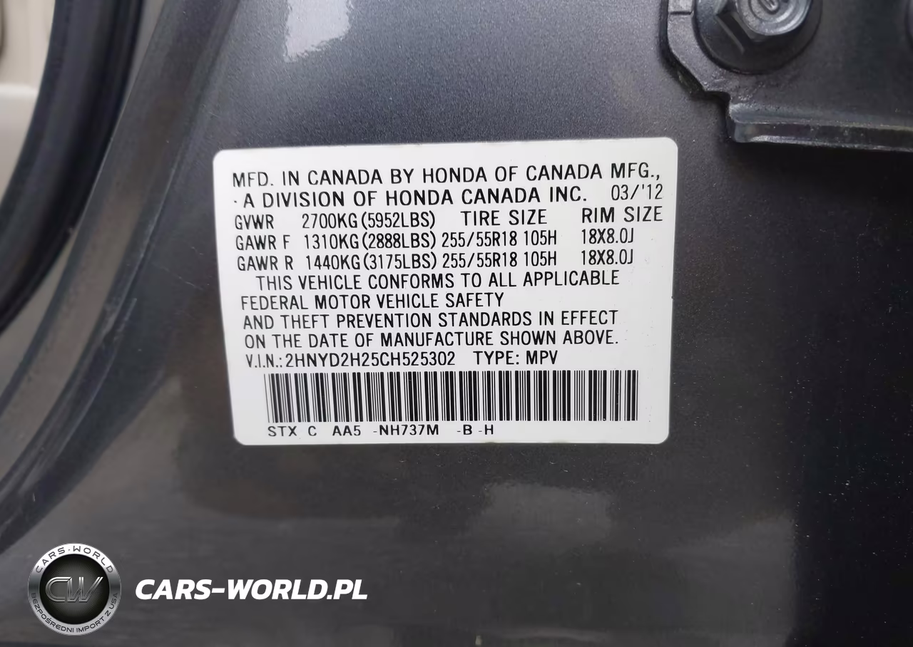 2012 Acura Mdx VIN:2HNYD2H25CH525302 - 9