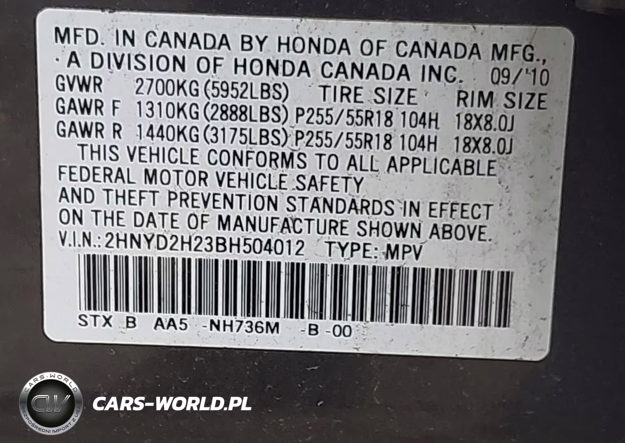 2011 Acura Mdx VIN:2HNYD2H23BH504012 - 9