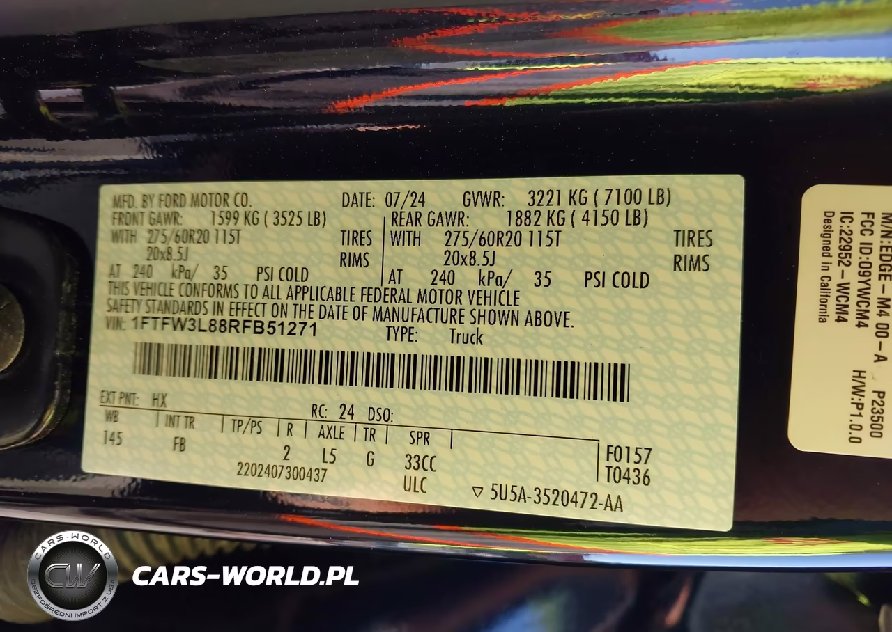 2024 Ford F-150 Xlt VIN:1FTFW3L88RFB51271 - 9