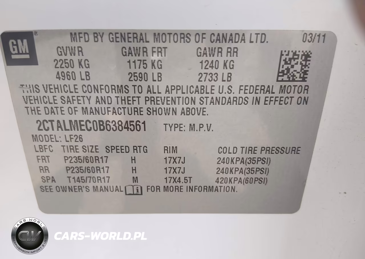 2011 GMC Terrain Sle-1 VIN:2CTALMEC0B6384561 - 9