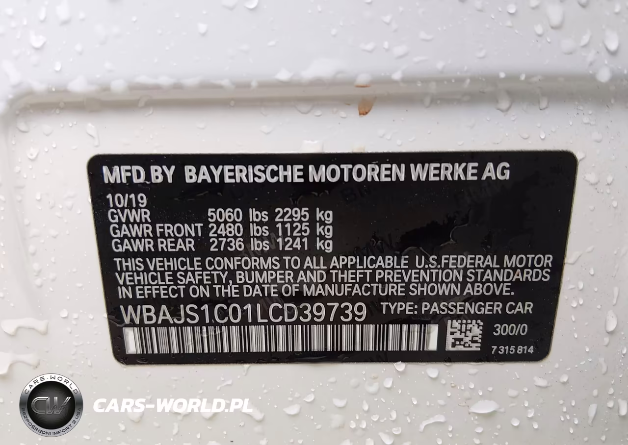 2020 BMW 540I VIN:WBAJS1C01LCD39739 - 9