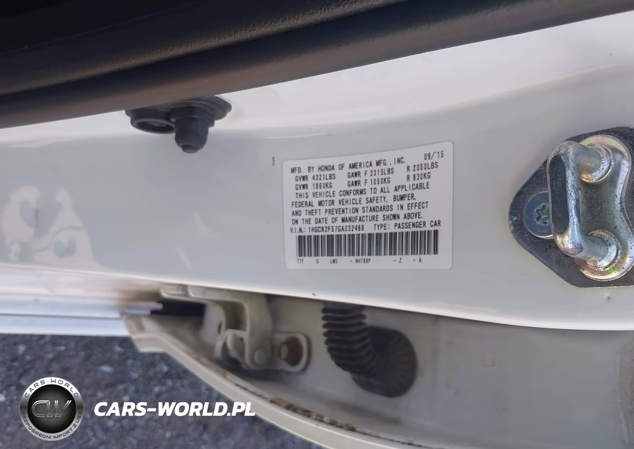 2016 Honda Accord Sport VIN:1HGCR2F57GA032466 - 9