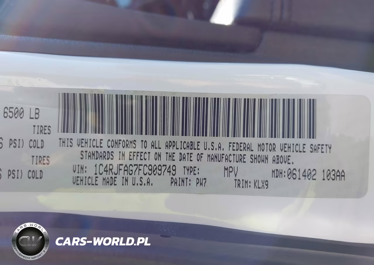 2015 Jeep Grand Cherokee Altitude VIN:1C4RJFAG7FC909749 - 9