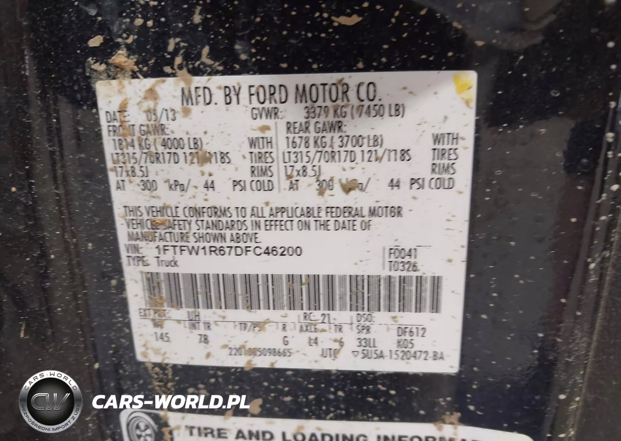 2013 Ford F-150 Svt Raptor VIN:1FTFW1R67DFC46200 - 9