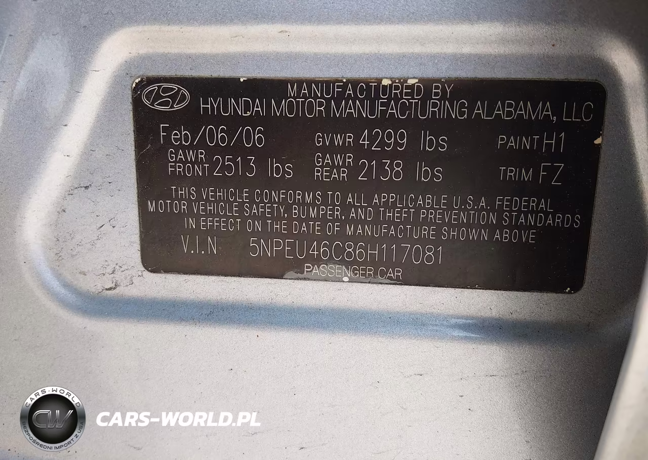 2006 Hyundai Sonata Gls VIN:5NPEU46C86H117081 - 9