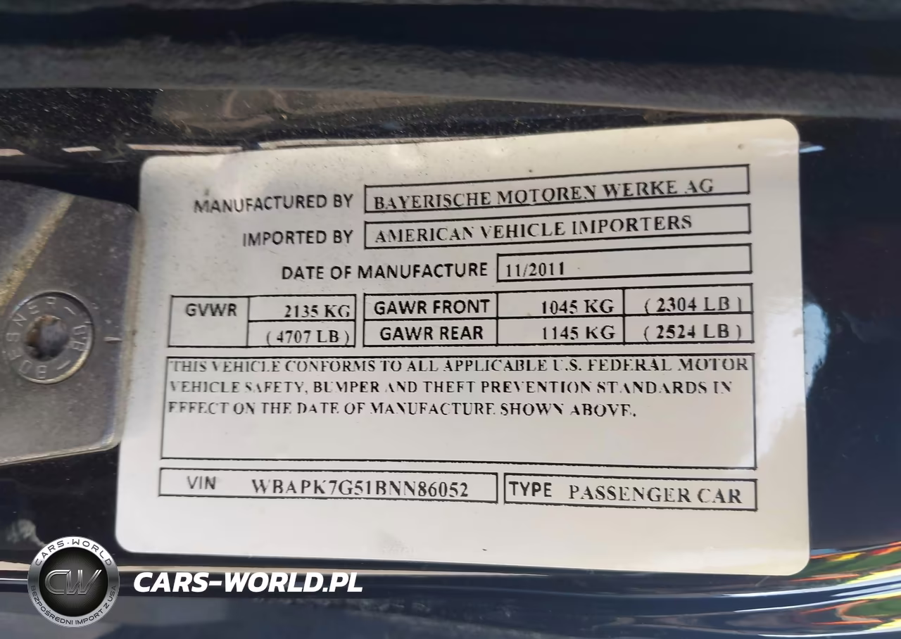 2011 BMW 328I xDrive VIN:WBAPK7G51BNN86052 - 9