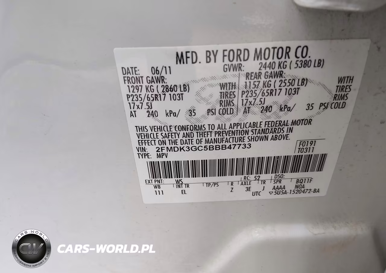 2011 Ford Edge Se VIN:2FMDK3GC5BBB47733 - 9