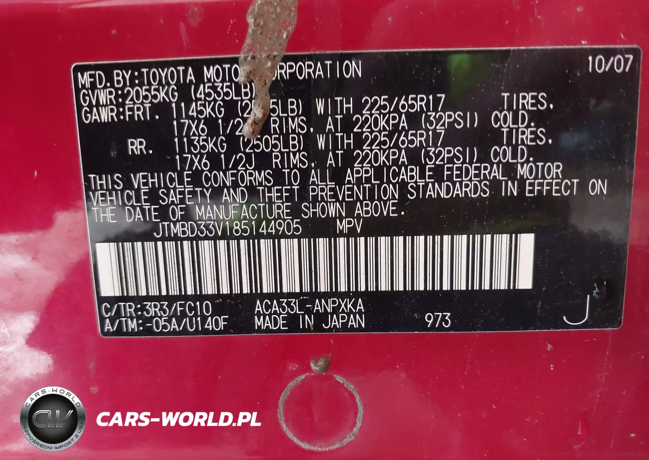 2008 Toyota Rav4 VIN:JTMBD33V185144905 - 9