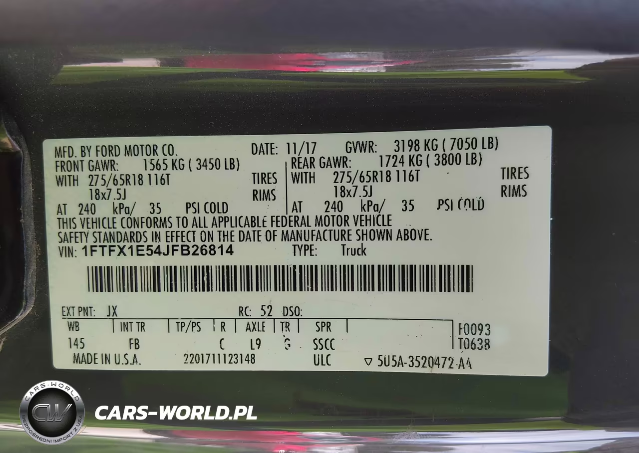 2018 Ford F-150 Xlt VIN:1FTFX1E54JFB26814 - 9