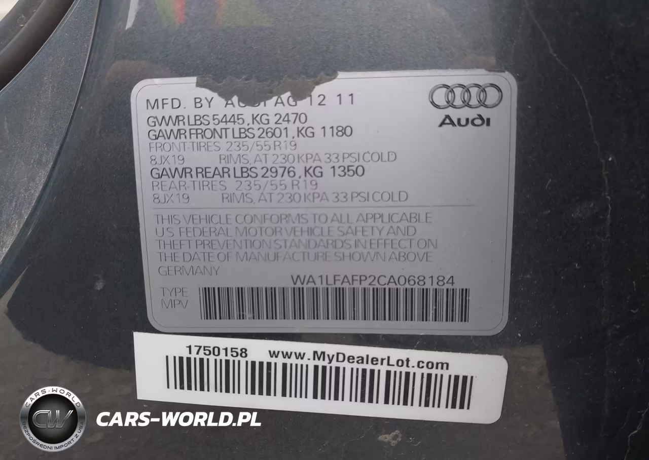2012 Audi Q5 2.0T Premium VIN:WA1LFAFP2CA068184 - 9