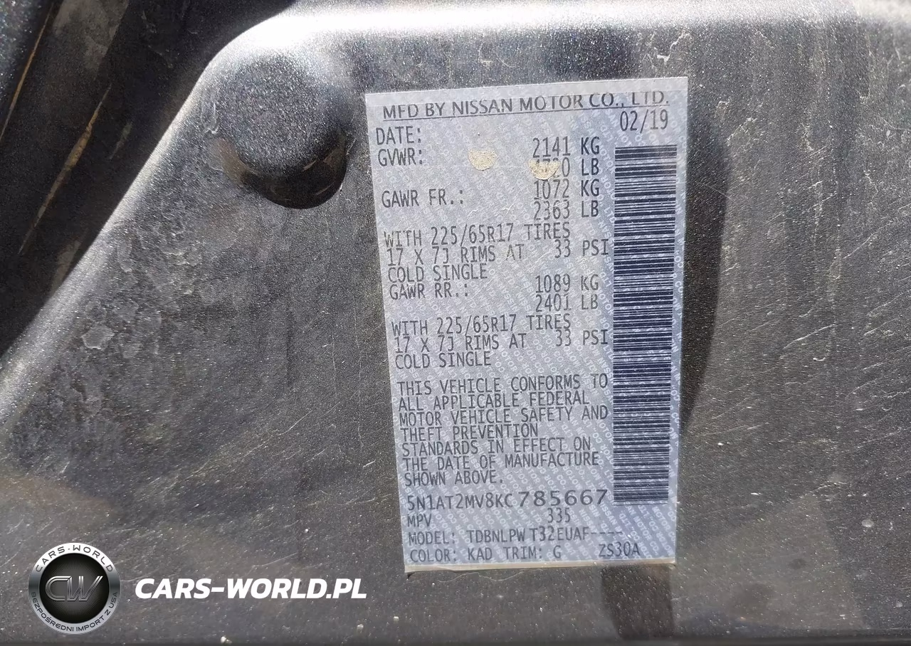 2019 Nissan Rogue S VIN:5N1AT2MV8KC785667 - 9