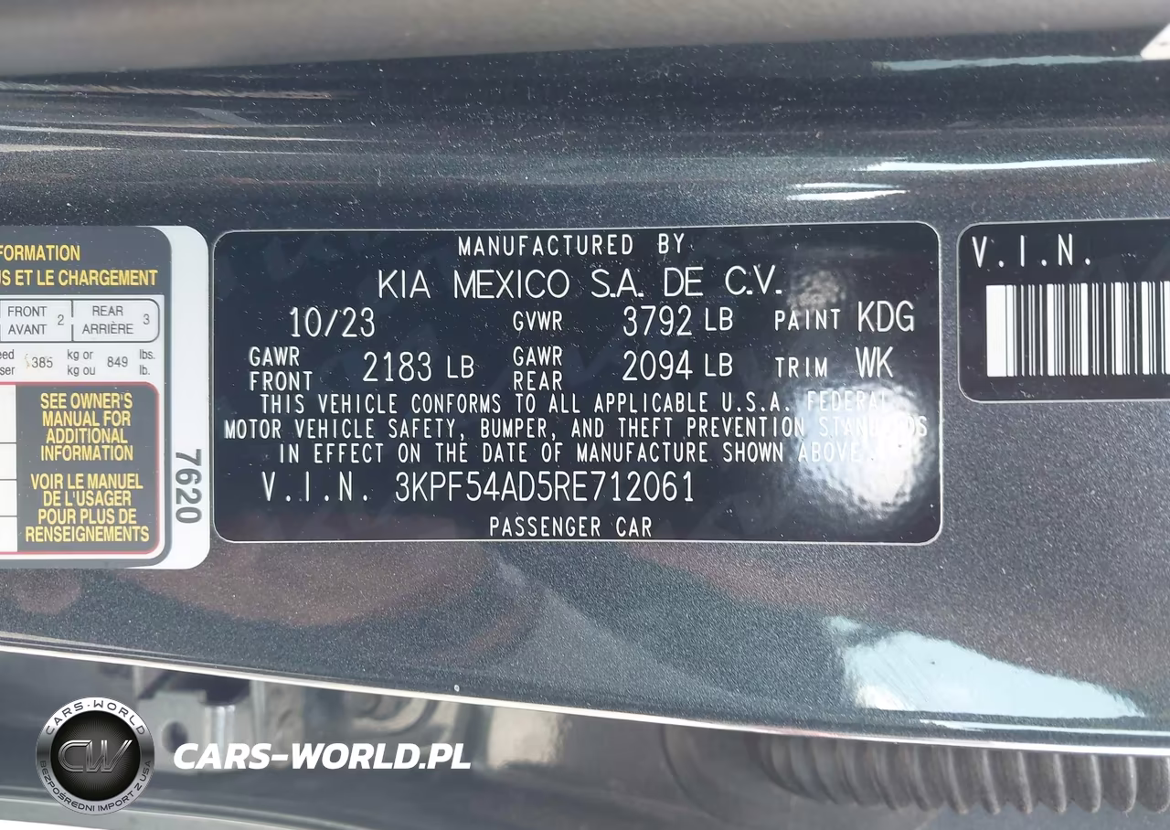 2024 Kia Forte Gt-Line VIN:3KPF54AD5RE712061 - 9