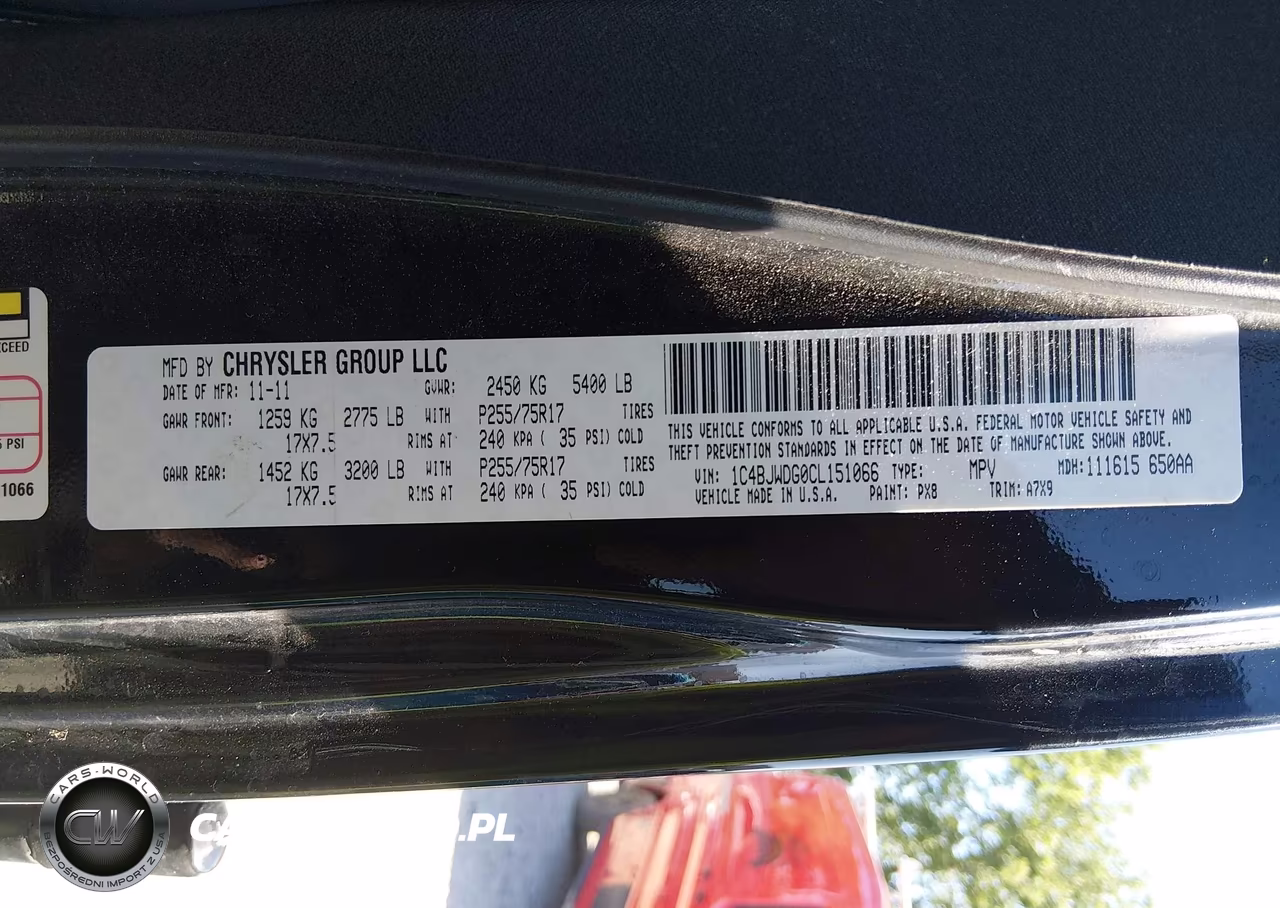 2012 Jeep Wrangler Unlimited Sport VIN:1C4BJWDG0CL151066 - 9
