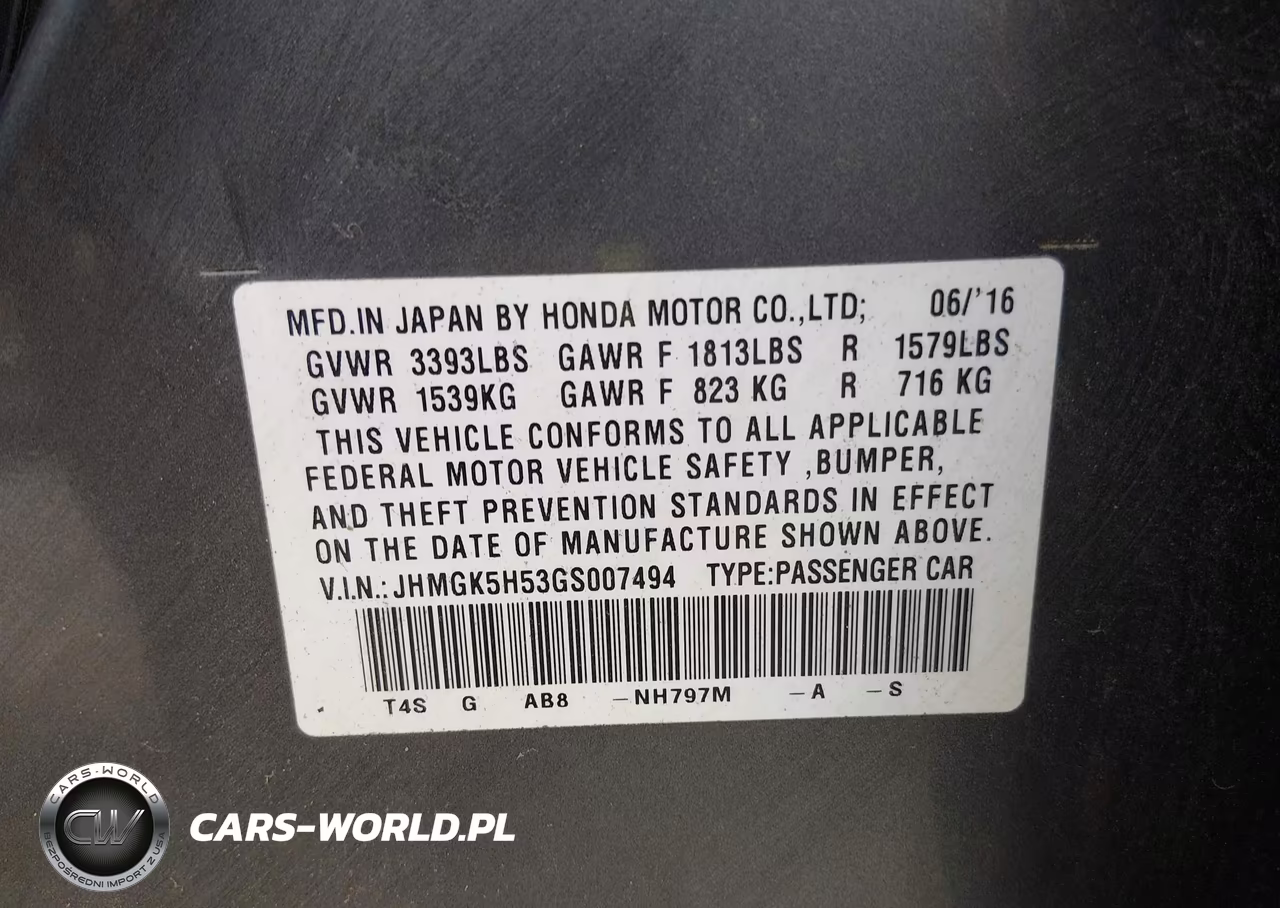 2016 Honda Fit Lx VIN:JHMGK5H53GS007494 - 9