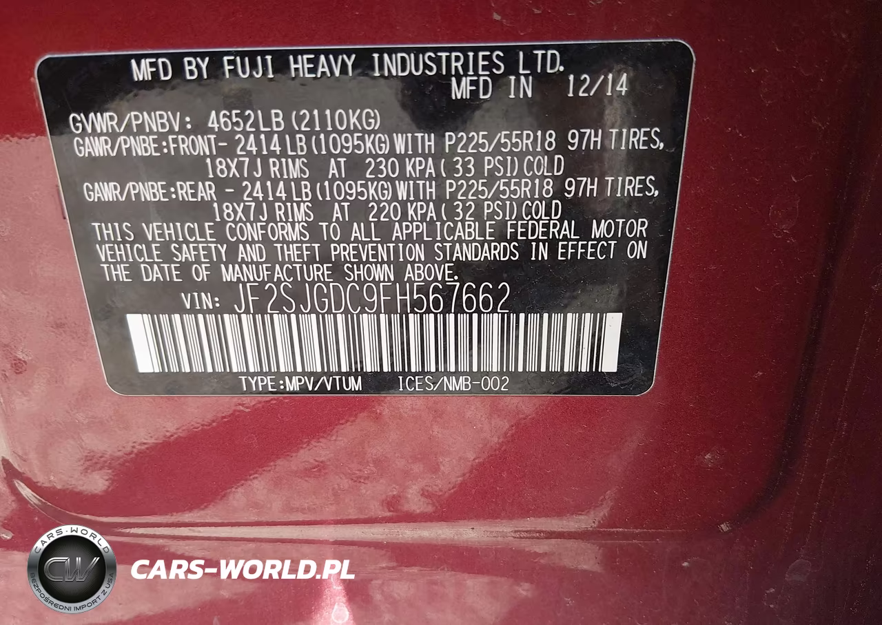 2015 Subaru Forester 2.0Xt Premium VIN:JF2SJGDC9FH567662 - 9