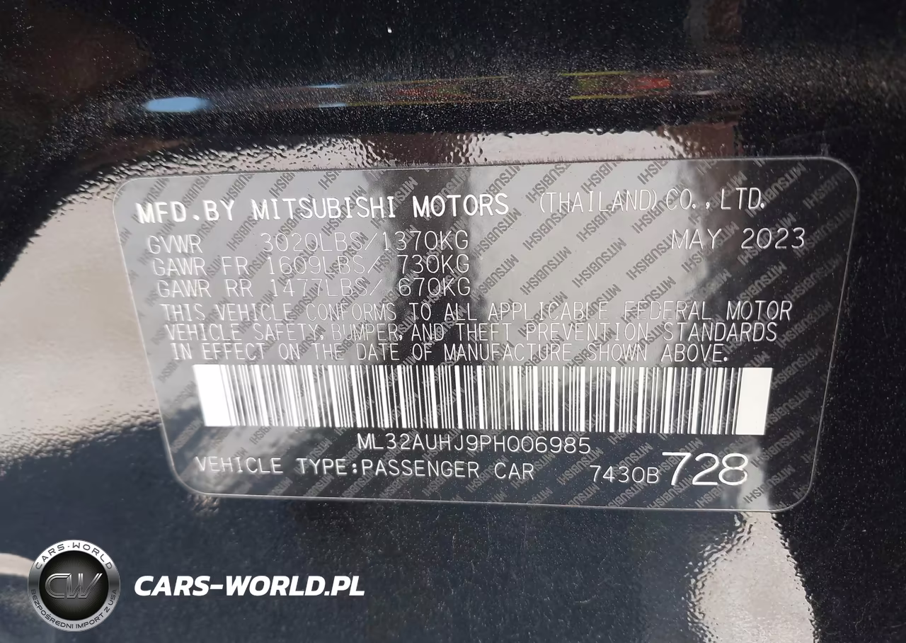 2023 Mitsubishi Mirage Es-Le VIN:ML32AUHJ9PH006985 - 9
