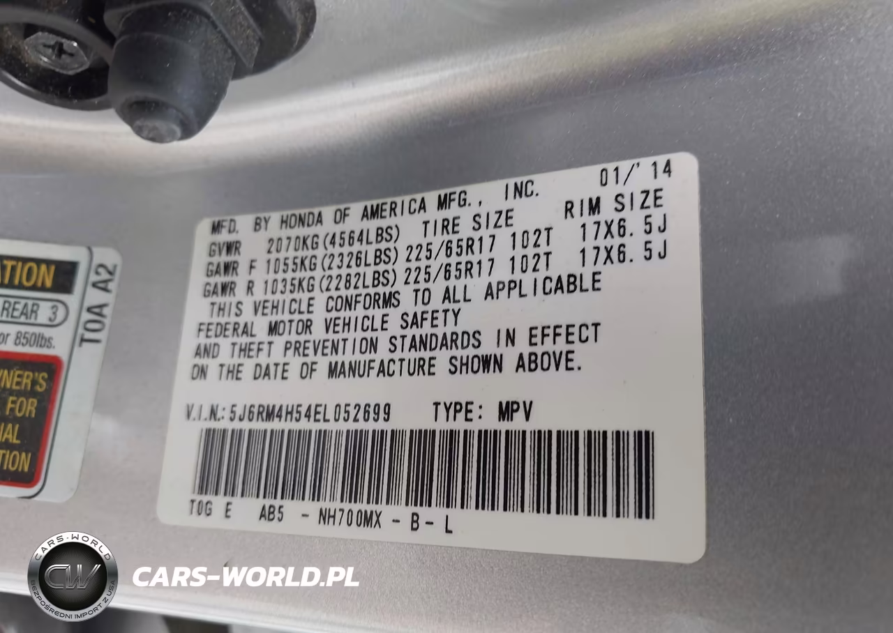 2014 Honda Cr-V Ex VIN:5J6RM4H54EL052699 - 9