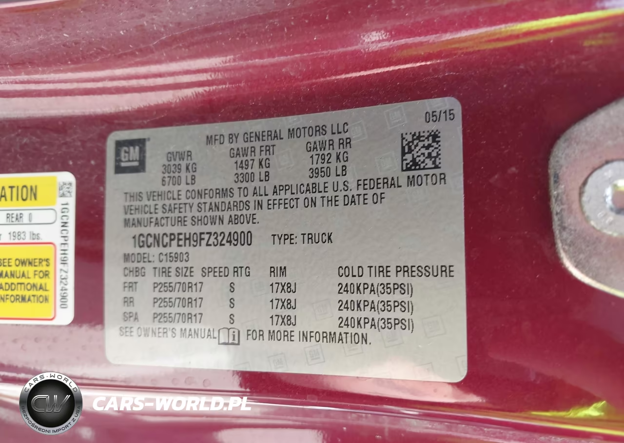 2015 Chevrolet Silverado 1500 Wt VIN:1GCNCPEH9FZ324900 - 9