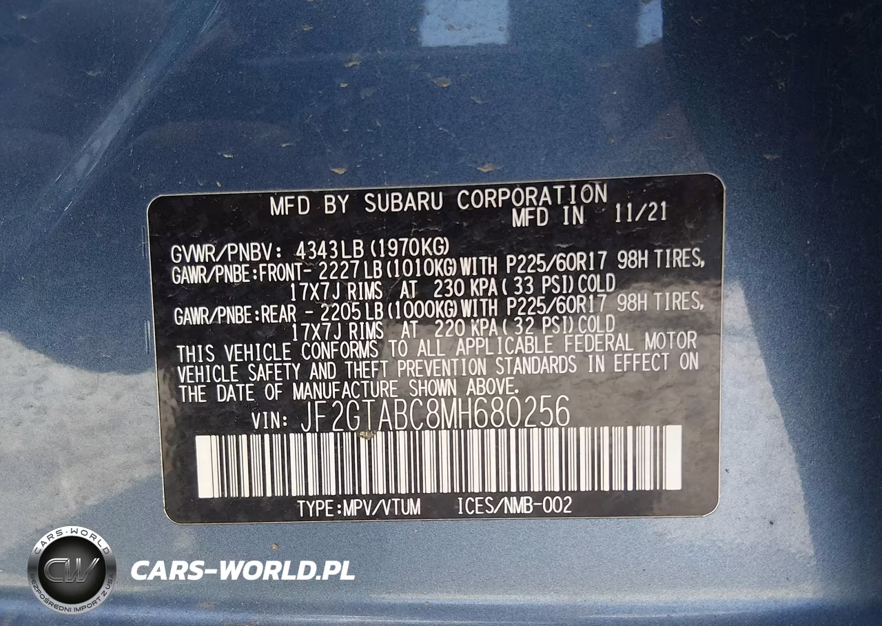2021 Subaru Crosstrek VIN:JF2GTABC8MH680256 - 9