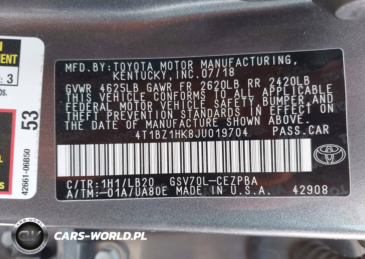 2018 Toyota Camry Xse V6 VIN:4T1BZ1HK8JU019704 - 9
