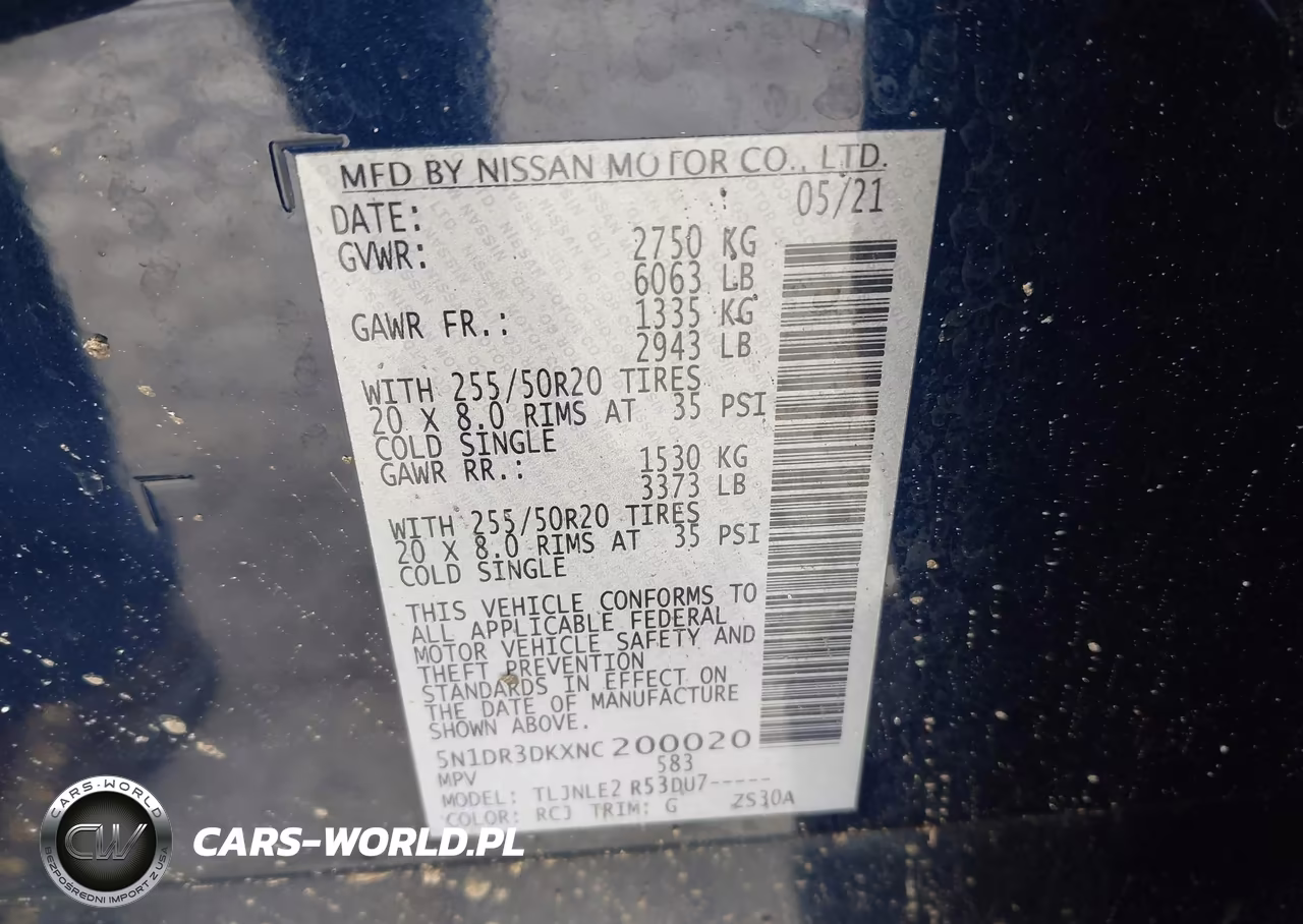2022 Nissan Pathfinder Platinum 4Wd VIN:5N1DR3DKXNC200020 - 9