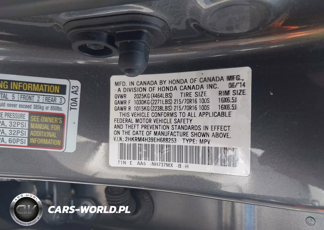 2014 Honda Cr-V Lx VIN:2HKRM4H39EH688253 - 9
