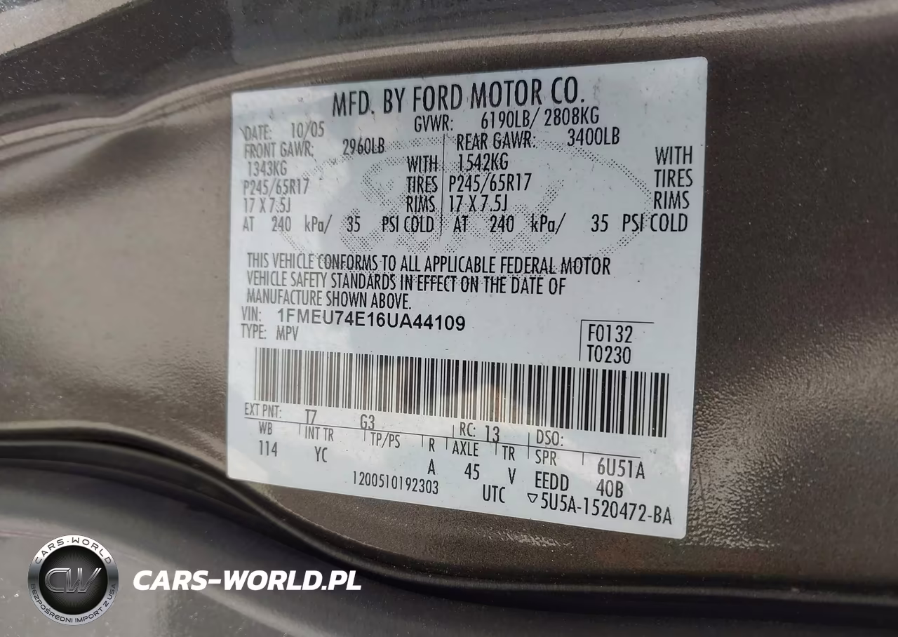 2006 Ford Explorer Eddie Bauer VIN:1FMEU74E16UA44109 - 9