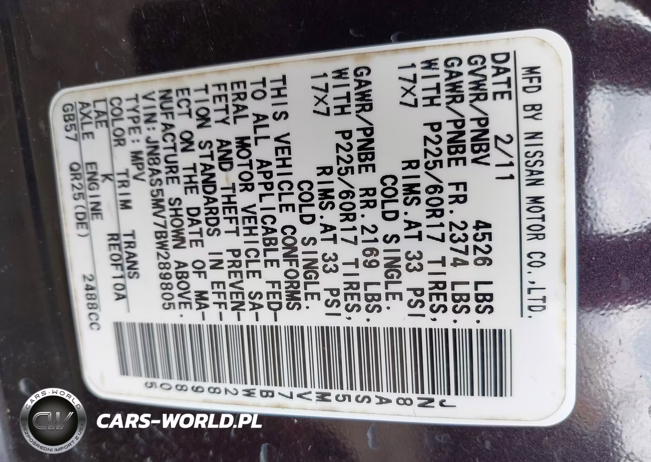 2011 Nissan Rogue Sv VIN:JN8AS5MV7BW289805 - 9
