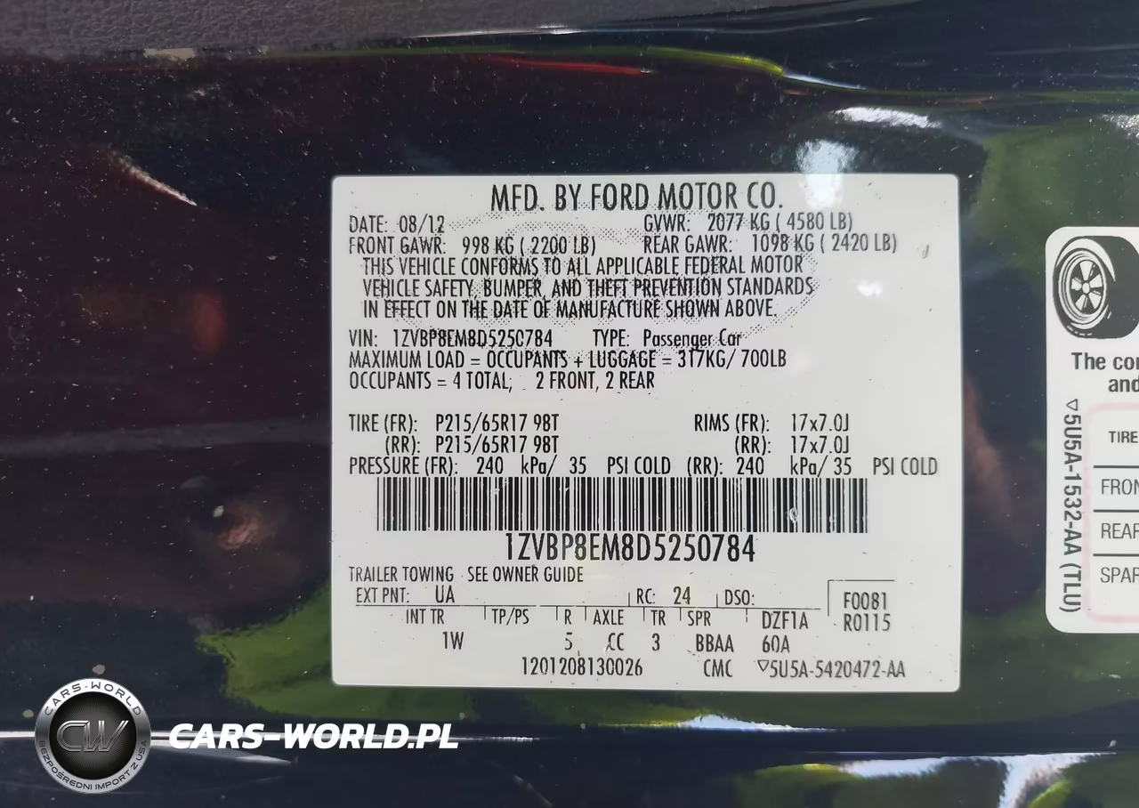 2013 Ford Mustang V6 VIN:1ZVBP8EM8D5250784 - 9