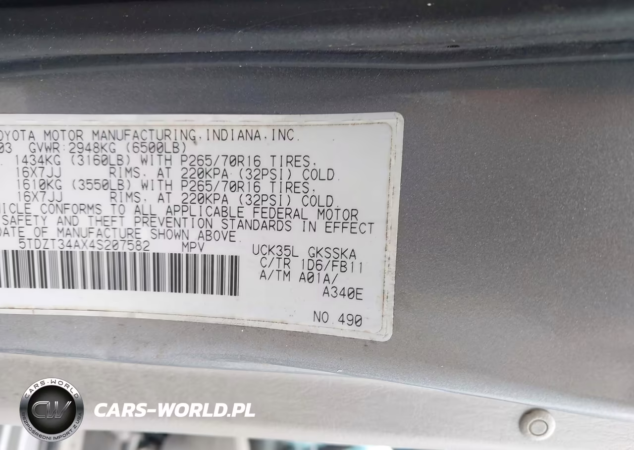 2004 Toyota Sequoia Sr5 V8 VIN:5TDZT34AX4S207582 - 9